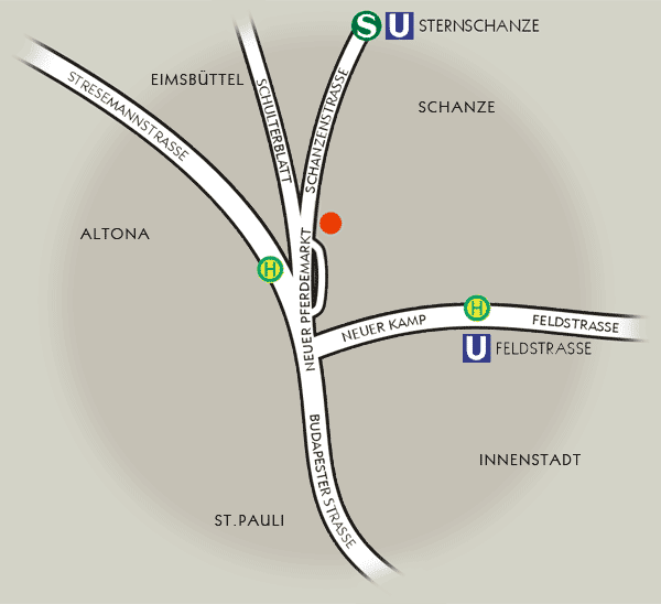 Lageplan zum neuen Pferdemarkt in Hamburg